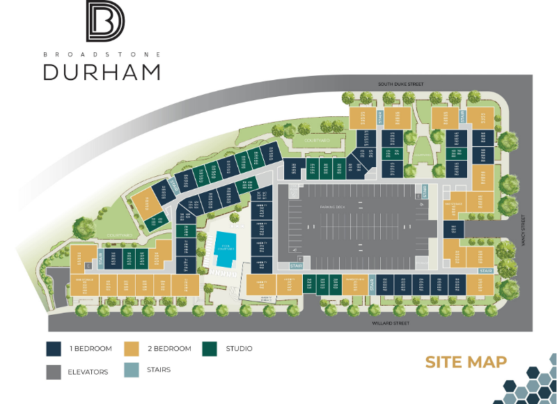 Durham apartment site map created by LCP Media