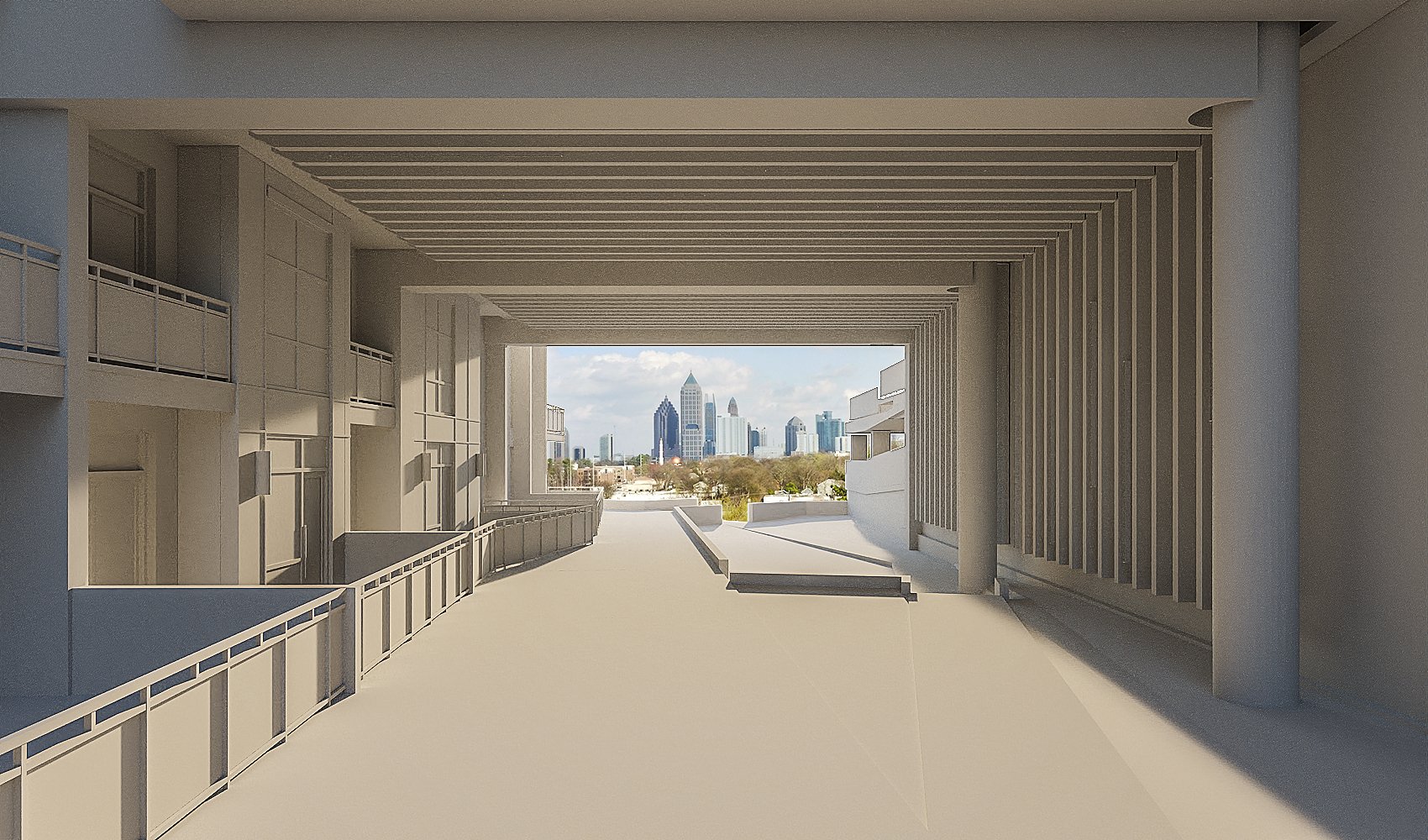 Grey Geometry 3D Rendering