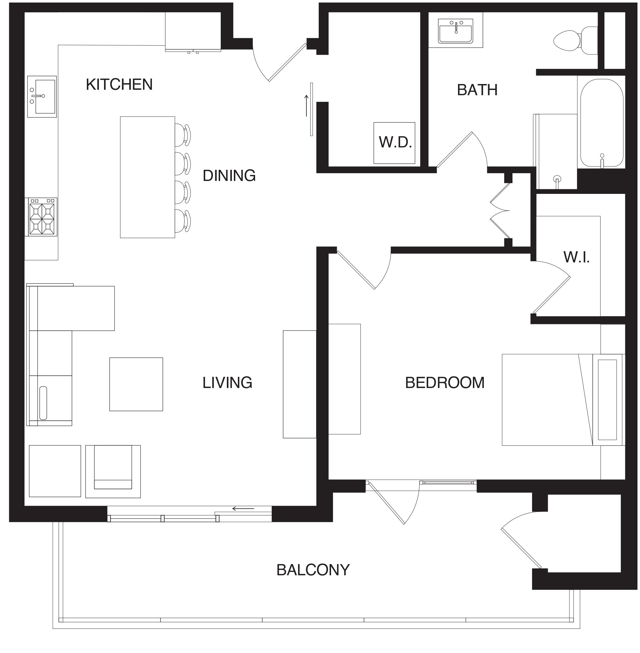 2D Furnished Floor Plan