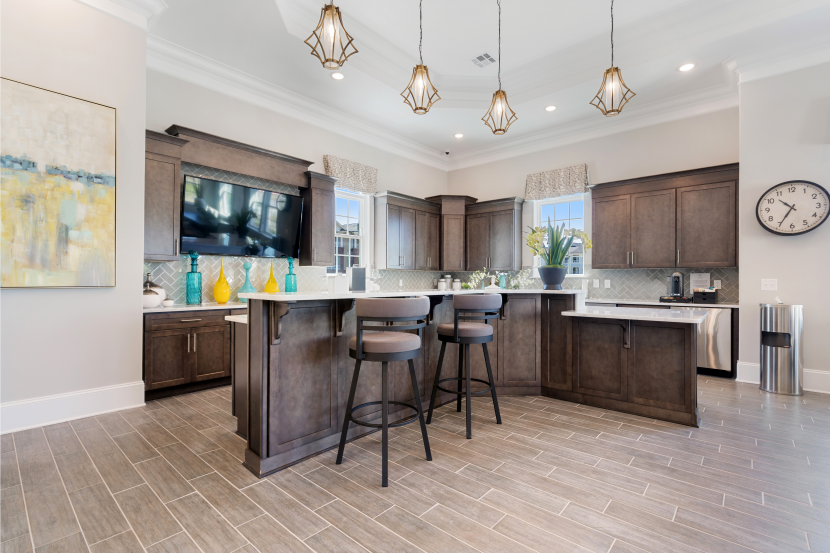 Interior photograph of apartment kitchen