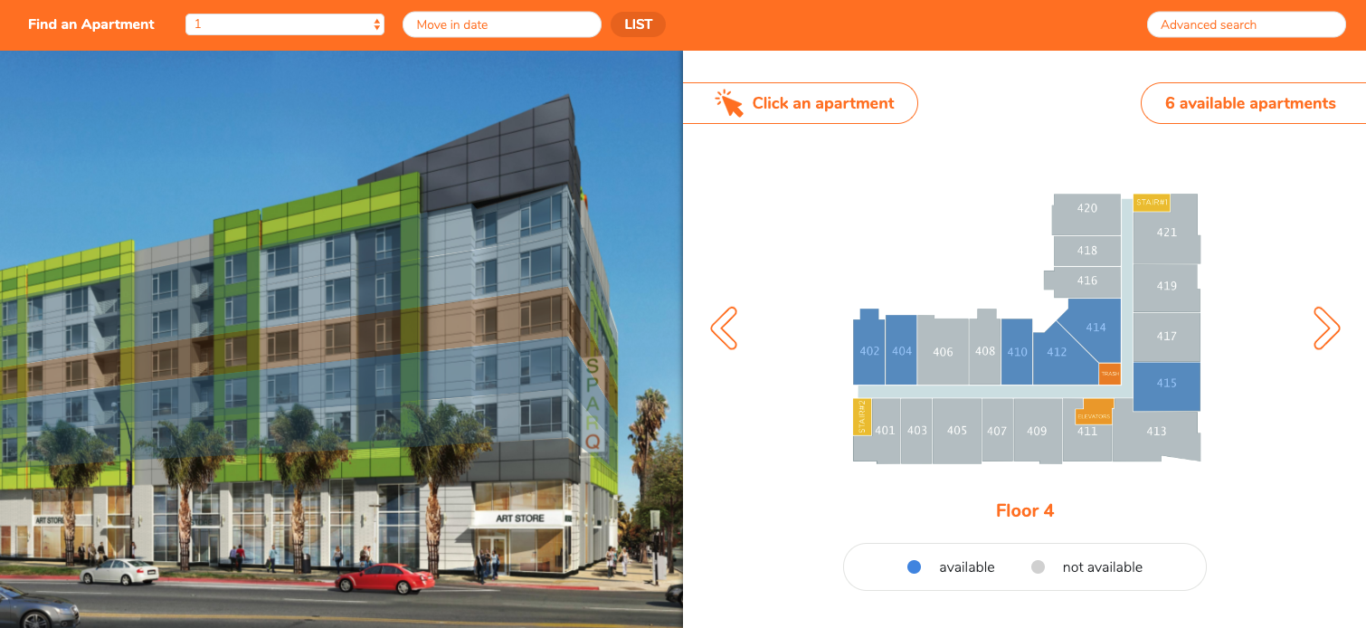 Sparq Apartments - Stacking Plan
