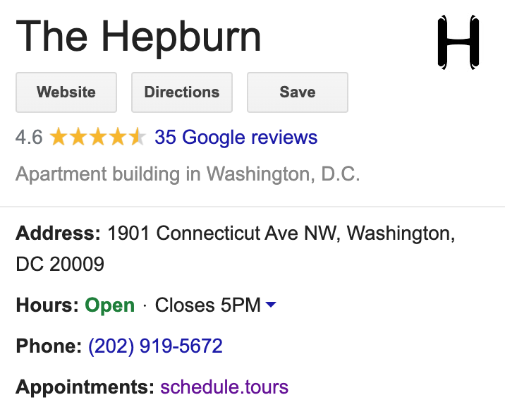 The Hepburn GMB Listing - Virtual Tour Link