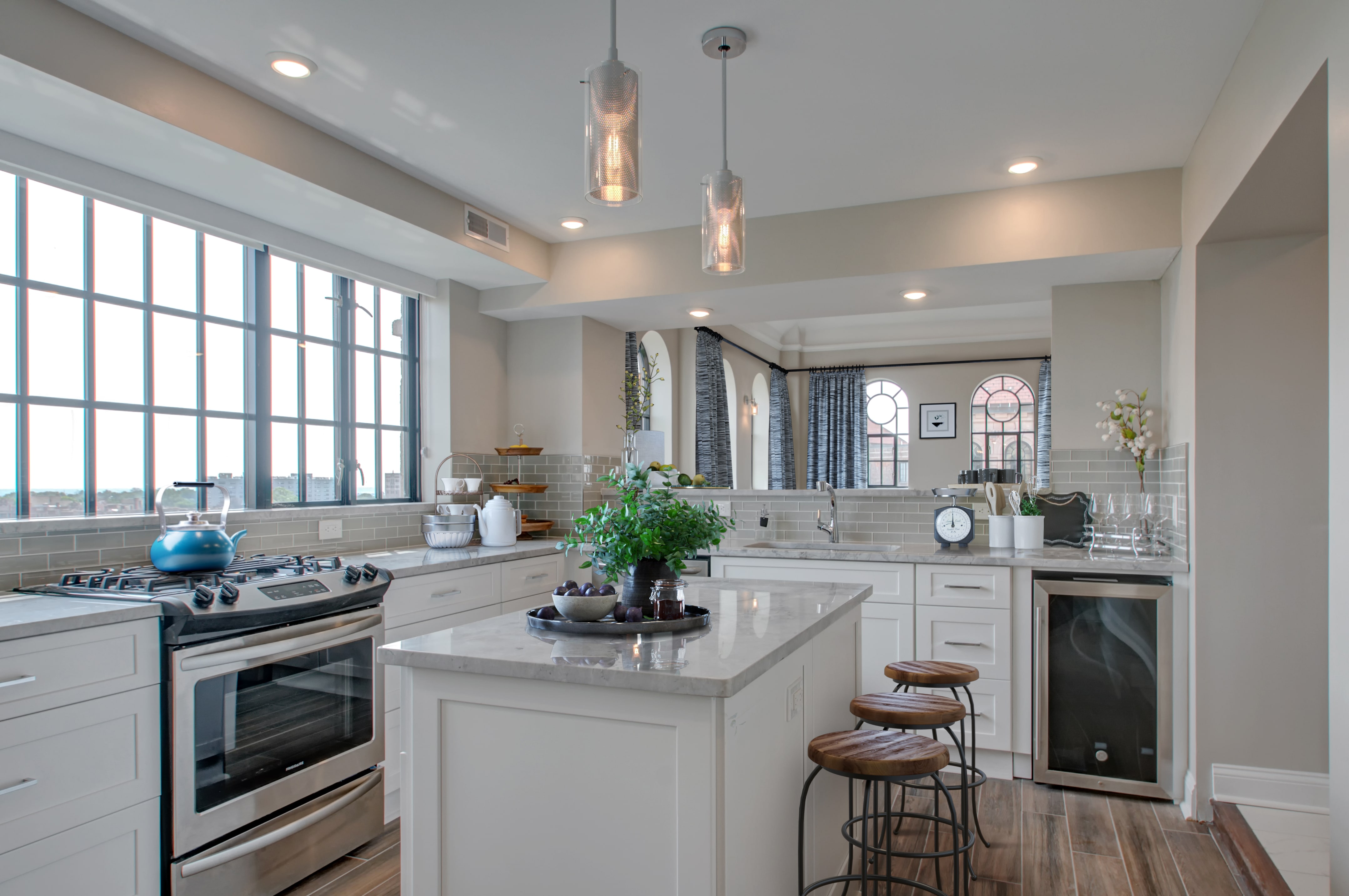 Virtual staging image of a kitchen