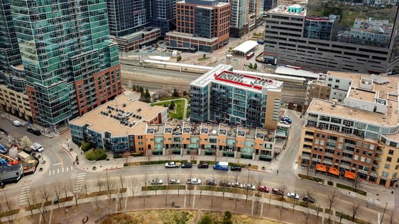 senior living drone still