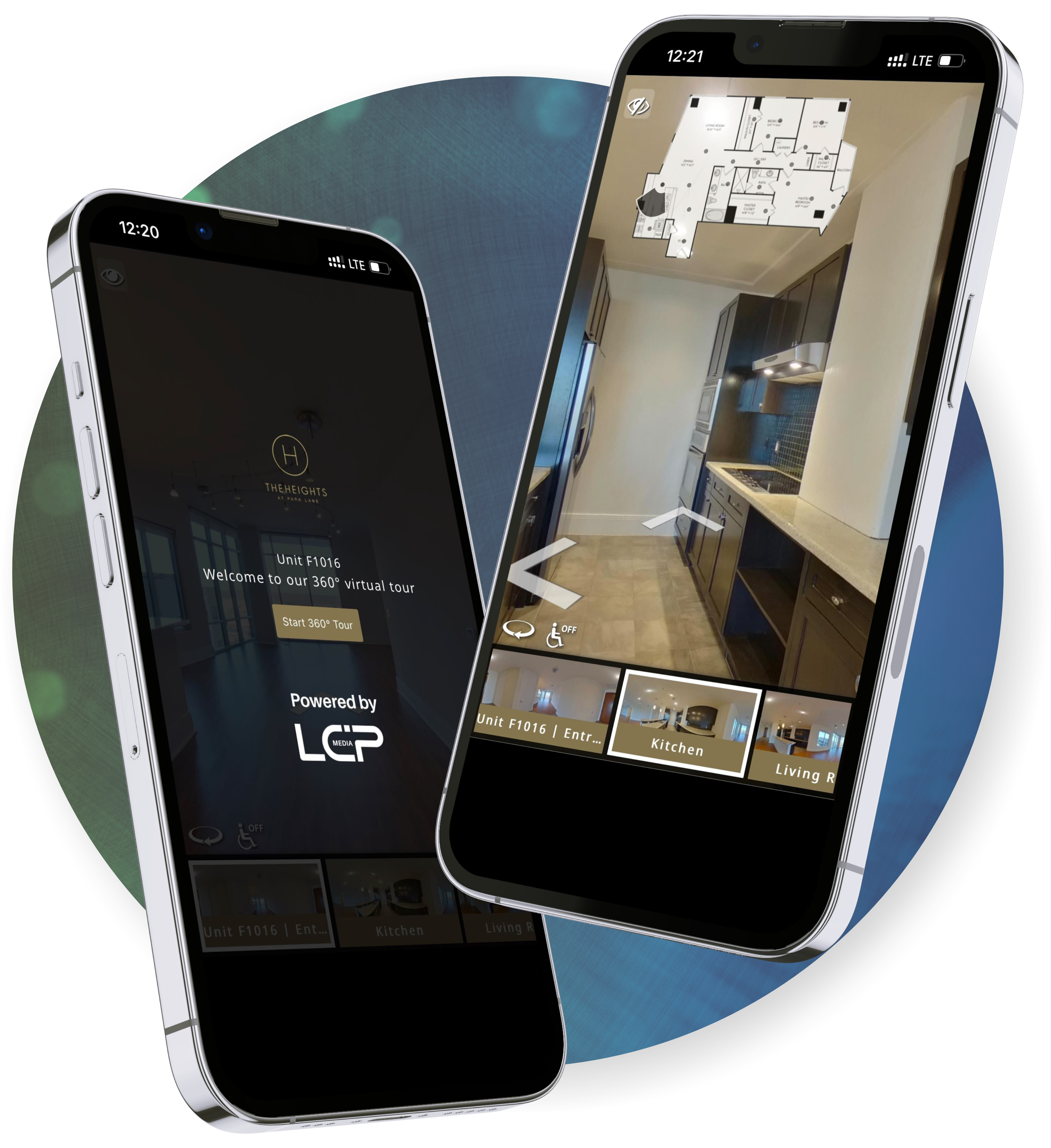 TourBuilder Go on iPhone screens