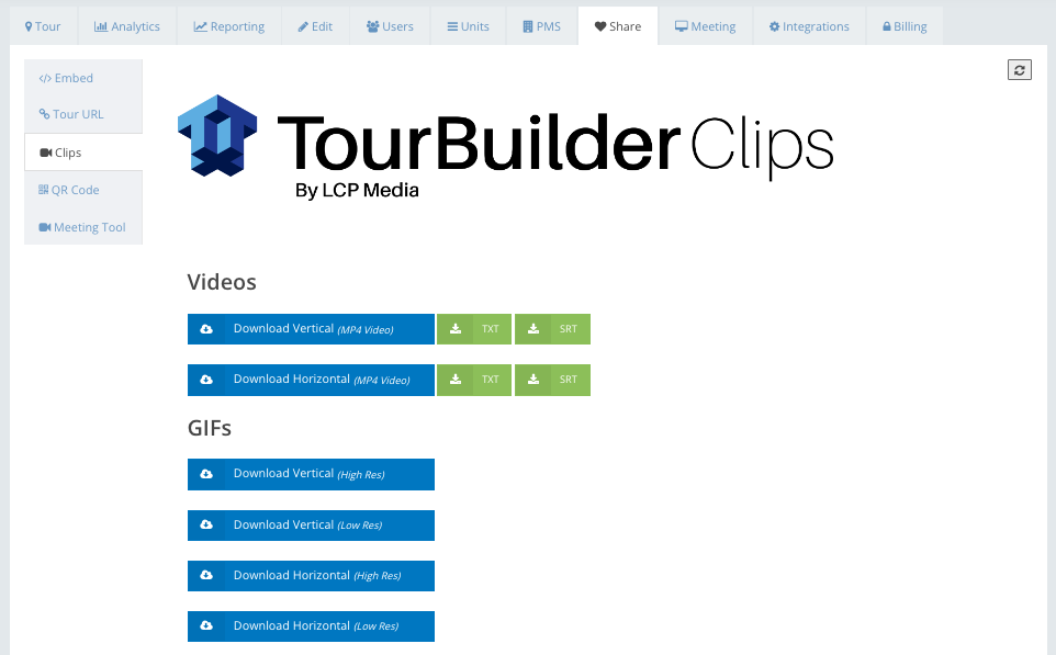 Tou Sharing with TourBuilder Clips