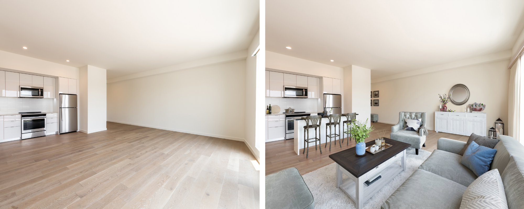 16 Stunning Apartment Virtual Staging Before and After Photos